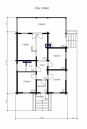 Проект одноэтажного дома из кедрового бруса Rg4958 План2